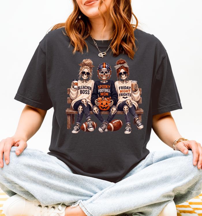 Spooky Football Mom Shirt | Halloween Football Shirt | Skeleton Football Mom Tee | Game Day Shirt | Friday Night Football Game Day Shirt