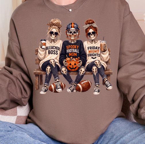 Spooky Football Mom Sweatshirt | Halloween Football Shirt | Skeleton Football Mom Crewneck | Game Day Sweatshirt | Fall Sweatshirt | Friday Night Football Sweatshirt | Halloween Football Mom Sweatshirt | Women's Football Sweatshirt