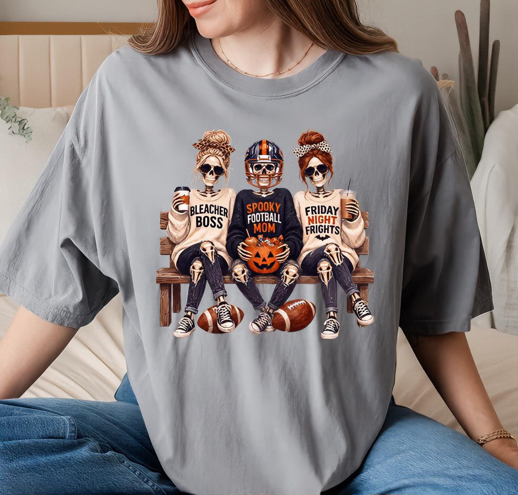 Spooky Football Mom Shirt | Halloween Football Shirt | Skeleton Football Mom Tee | Game Day Shirt | Friday Night Football Game Day Shirt