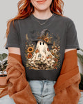 Comfort Colors 1717 Shirt for Women from Small to XXL,  Halloween Ghost Floral Shirt, Ghost with Shirt,  Womenswear
